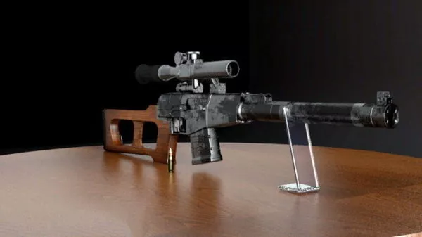 Vss Vintorez Sniper Rifle 3d model Vss Vintorez Sniper Rifle 3d model