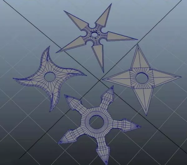 Shuriken Throwing Stars 3d model Shuriken Throwing Stars 3d model