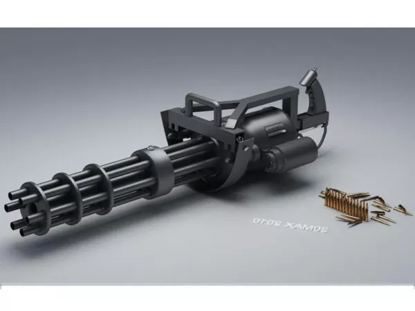 Gatling Gun 3d model Gatling Gun 3d model