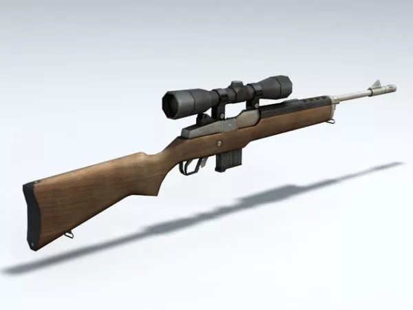 Warrior And Sniper Gun 3d model