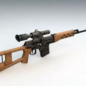 Dragunov Svd Sniper Rifle 3d model