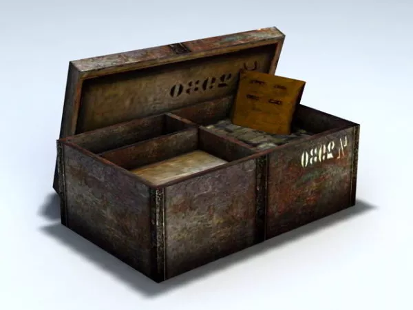 Old Ammo Box 3d model Old Ammo Box 3d model