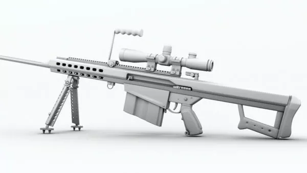 Barrett M82 Sniper Rifle 3d model Barrett M82 Sniper Rifle 3d model