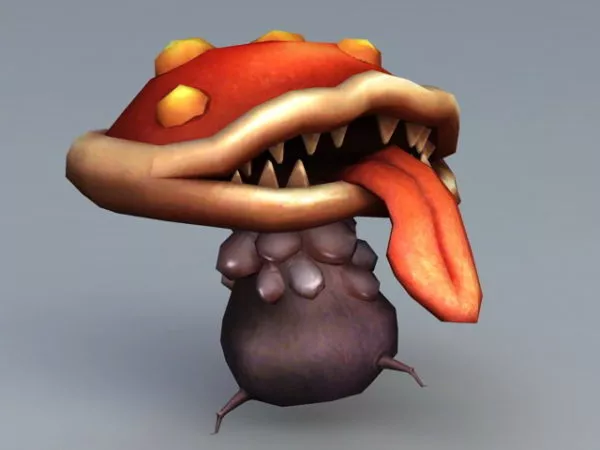 Fantasy Mushroom Scene 3d model