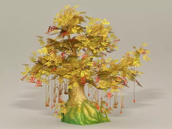 Anime Wishing Tree 3d model Anime Wishing Tree 3d model
