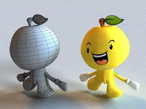 Cartoon Fruit 3d model Cartoon Fruit 3d model