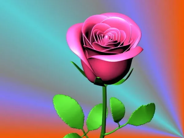 Red Rose Flower 3d model Red Rose Flower 3d model