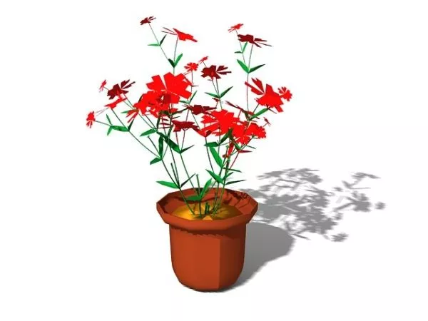 Potted Plant Flowers 3d model Potted Plant Flowers 3d model