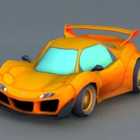 Cartoon Sports Car 3d model