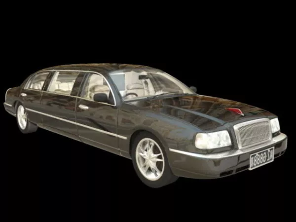 Hongqi Limousine Town Car 3d model Hongqi Limousine Town Car 3d model