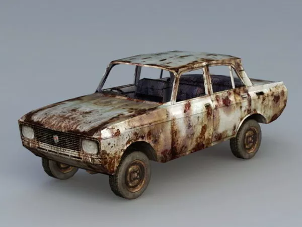 Abandoned Car 3d model Abandoned Car 3d model