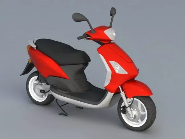 Little Boy With Scooter 3d model