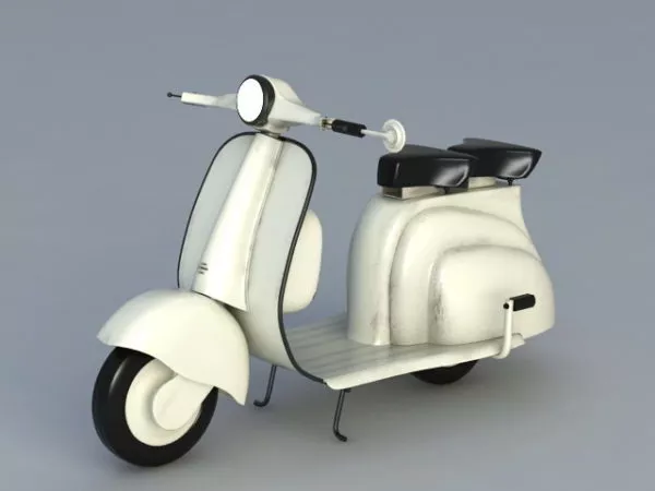 Old Vespa Scooter Free 3d Model - .Blend, .C4d, .Dae, .Fbx, .Max ...