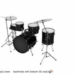 Jazz Drum Set 3d model