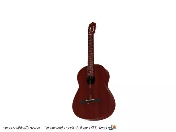 Acoustic Guitar Gradient Color 3d model