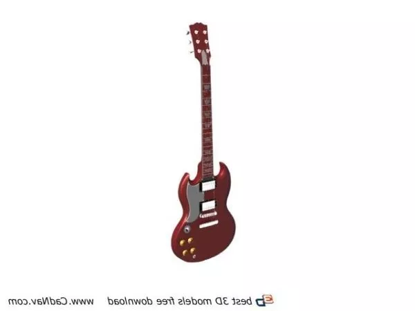 Accoustic Guitar Lowpoly 3d model