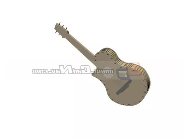 Wooden Acoustic Guitar 3d model Wooden Acoustic Guitar 3d model