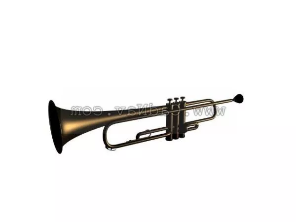 Jazz Trumpet 3d model Jazz Trumpet 3d model