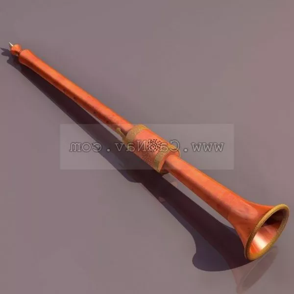 Wooden Shawm 3d model Wooden Shawm 3d model