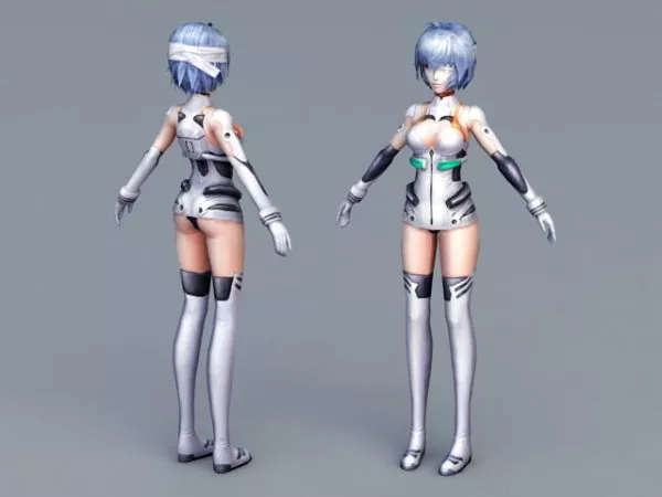 Cyberpunk Girl Warrior 3d model Cyberpunk Girl Warrior 3d model