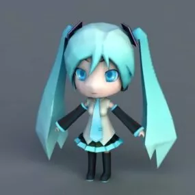Chibi Hatsune Miku 3d model
