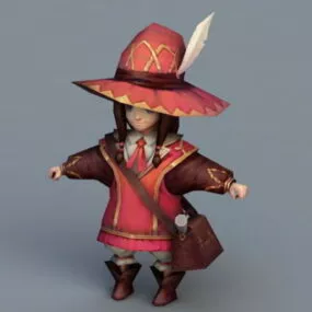 Cute Chibi Ppostman Girl 3d model