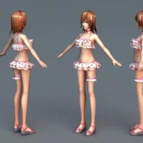 Beach Girl 3d model