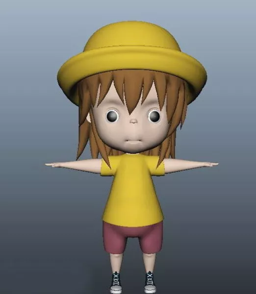 Cartoon Little Boy 3d model Cartoon Little Boy 3d model