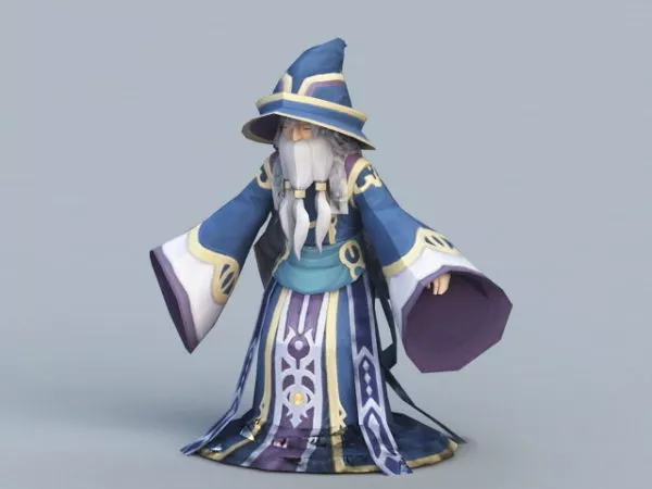 Cartoon Wizard 3d model Cartoon Wizard 3d model