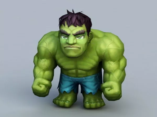 Cartoon Chibi Hulk 3d model Cartoon Chibi Hulk 3d model
