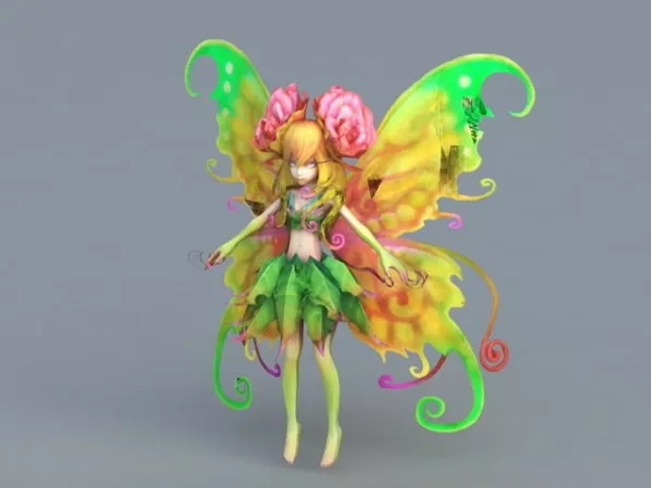 Flower Fairy Girl 3d model Flower Fairy Girl 3d model