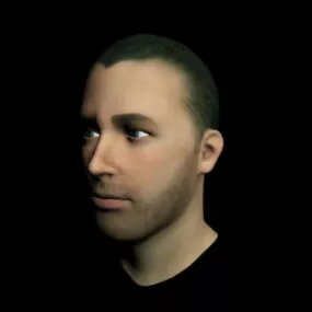 Man Head Rig 3d model