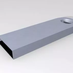 Silver Flash Drive 3d model