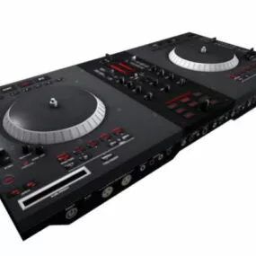 Dj Mixer Turntable 3d model