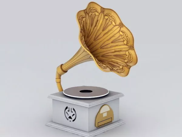 Antique Gramophone 3d model