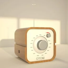 Small Desk Radio 3d model