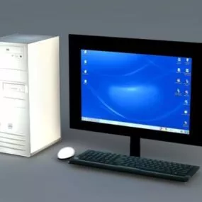 Old Desktop Computer 3d model