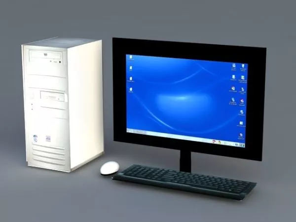 Square Monitor For Cash Register System 3d model
