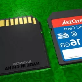 Secure Digital Memory Card 3d model
