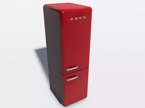 Smeg Refrigerator Freezer 3d model Smeg Refrigerator Freezer 3d model