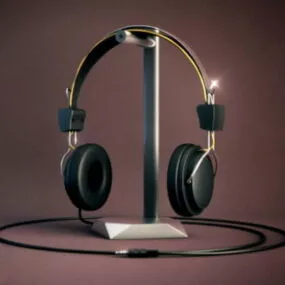 Headphone And Holder 3d model
