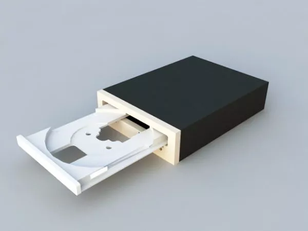 Open Computer Cd-rom 3d model Open Computer Cd-rom 3d model