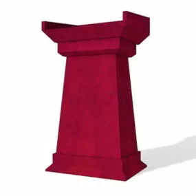 Vintage Wooden Lectern 3d model