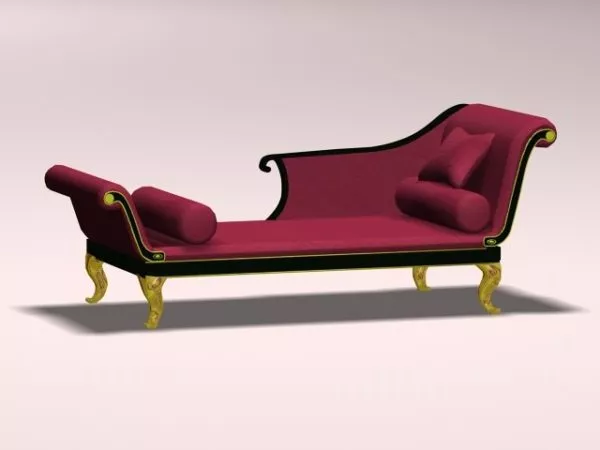 Victorian Chaise Lounge 3d model Victorian Chaise Lounge 3d model
