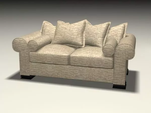 Fabric Sofa Loveseat 3d model Fabric Sofa Loveseat 3d model