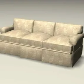 Three Cushion Sofa 3d model