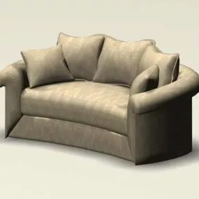 Curved Loveseat 3d model