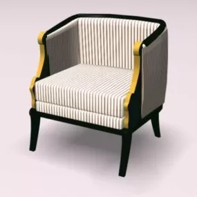Striped Armchair 3d model