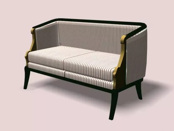 Vintage Settee 3d model Vintage Settee 3d model