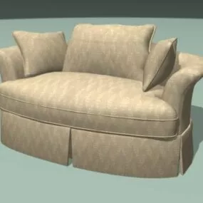 Fabric Sofa Loveseat 3d model